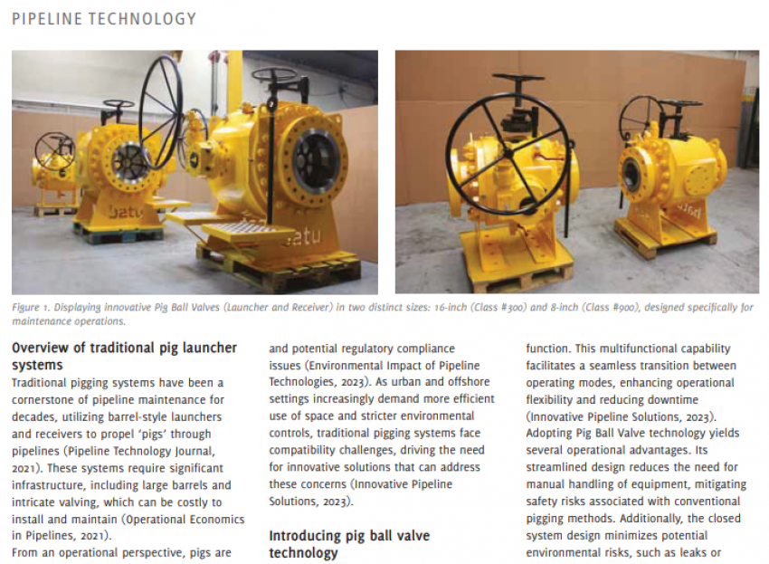 Valve World Magazine June Pig Ball Valve Technology